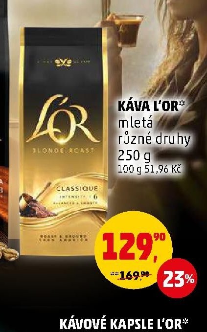 KÁVA L'OR mletá