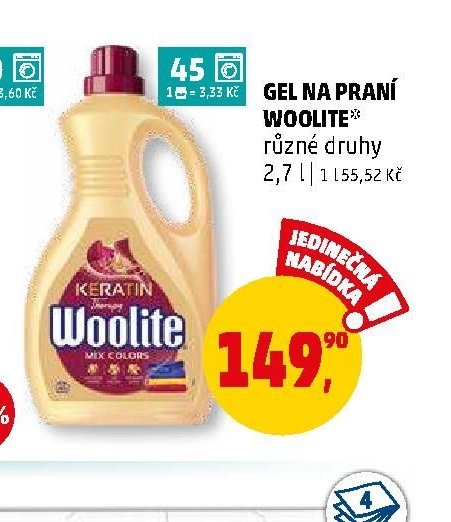GEL NA PRANÍ WOOLITE různé druhy