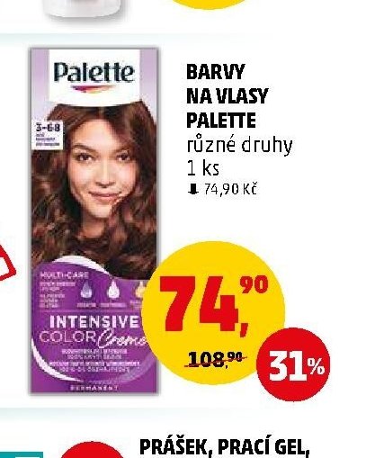 BARVY NA VLASY PALETTE různé druhy