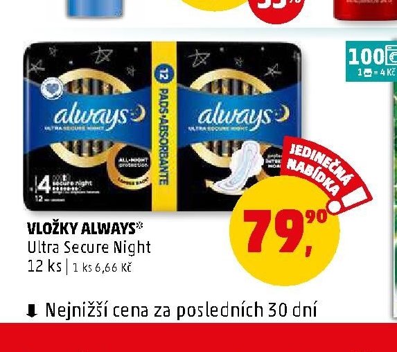 VLOŽKY ALWAYS Ultra Secure Night