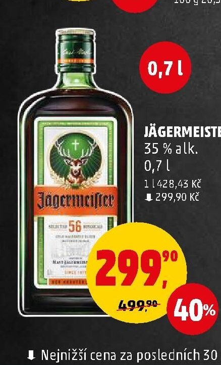 Jägermeister 35 % alk. 0,7 l