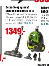 Bez sáčkový vysavač SENCOR SVC 510GR-EUE2