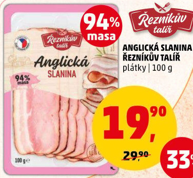 Anglická slanina Řezníkův talíř