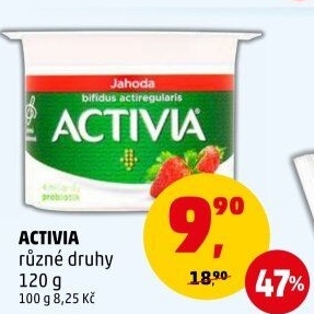 Jogurt ochucený Activia Danone
