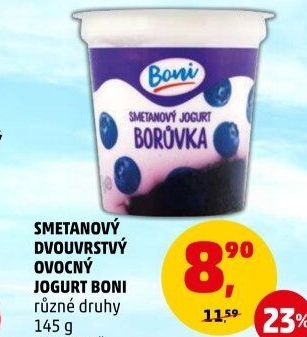 Jogurt smetanový ovocný Boni