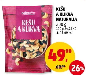 Kešu a klikva Naturalia