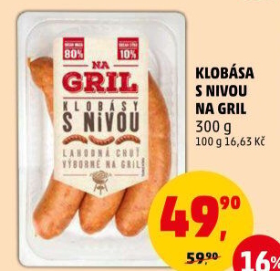 Klobása s nivou Na Gril Penny