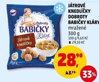 Knedlíčky játrové mražené Dobroty Babičky Kláry