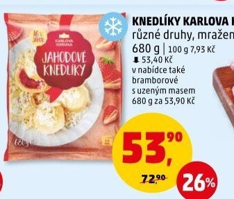 Knedlíky mražené Karlova Koruna