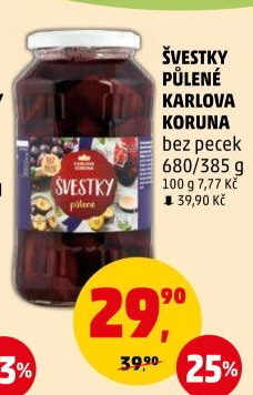 Kompot švestky Karlova Koruna