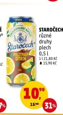 Nealkoholické pivo ochucené Staročech