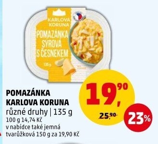 Pomazánky Karlova Koruna