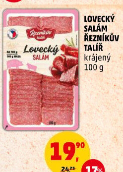 Salám lovecký Řezníkův talíř