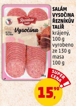 Salám Vysočina Řezníkův talíř