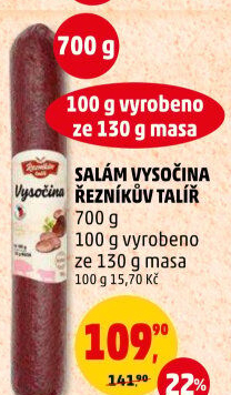 Salám Vysočina Řezníkův talíř