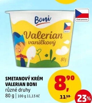 Smetanový krém Valerian Boni