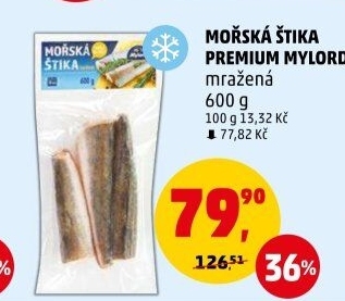 Štika mořská kuchaná mražená Premium Mylord