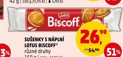 Sušenky sandwich Biscoff Lotus