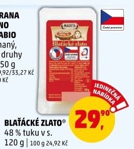 Sýr Blaťácké zlato Madeta