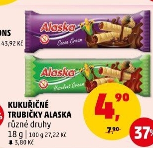 Trubičky bez lepku Alaska