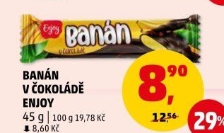 Tyčinka Banány v čokoládě Enjoy