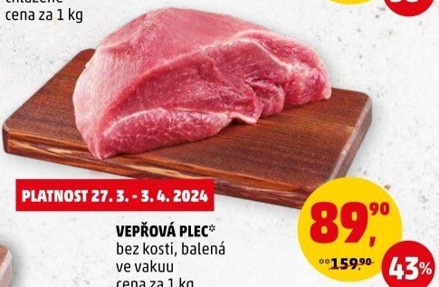 Vepřová plec bez kosti