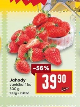 Jahody vanička, 500 g