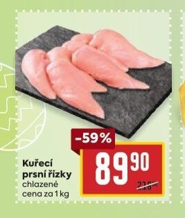 Kuřecí prsní řízky chlazené, 1 kg
