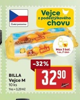 BILLA Vejce M 10 ks