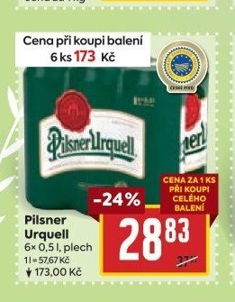 Pilsner Urquell 6 x 0,5 l, plech