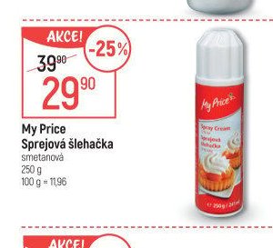 My Price Sprejová šlehačka