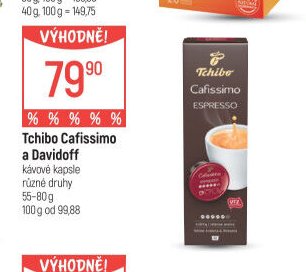 Tchibo Cafissimo a Davidoff kávové kapsle