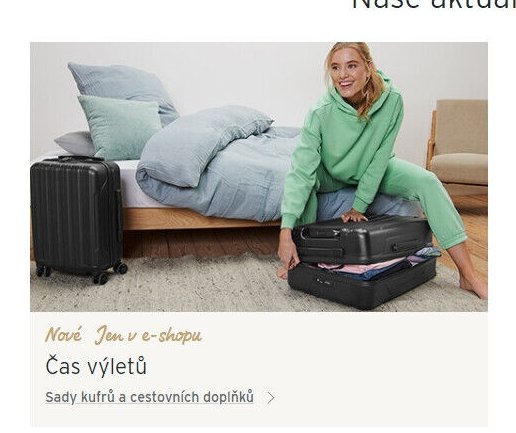 Sady kufrů a cestovních doplňků