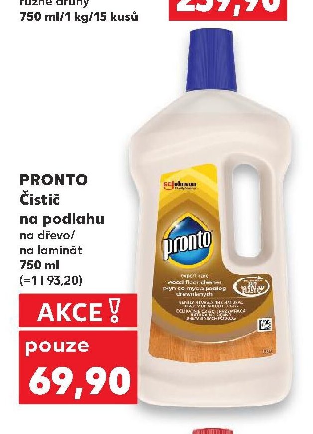 PRONTO Čistič na podlahu na dřevo/na laminát 750 ml - Kaufland akcniletaky.com