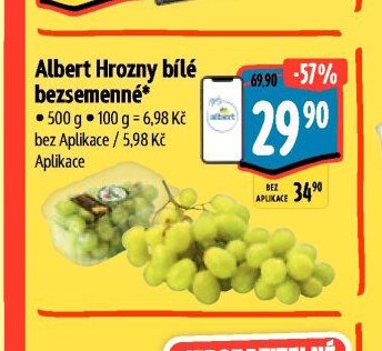 Albert Hrozny bílé bezsemenné