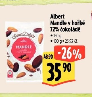 Albert Mandle v hořké 72% čokoládě