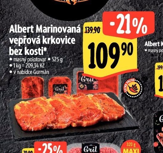 Albert Marinovaná vepřová krkovice bez kosti