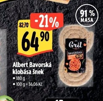 Albert Bavorská klobása šnek