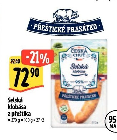 Selská klobása z přeštíka