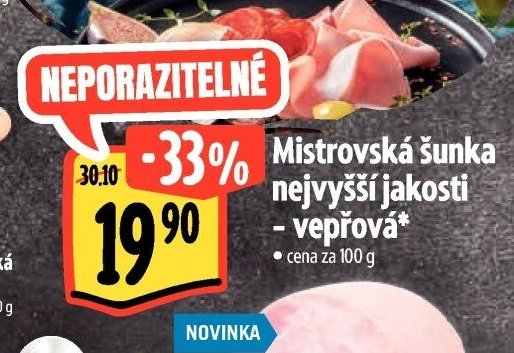 Mistrovská šunka nejvyšší jakosti - vepřová*