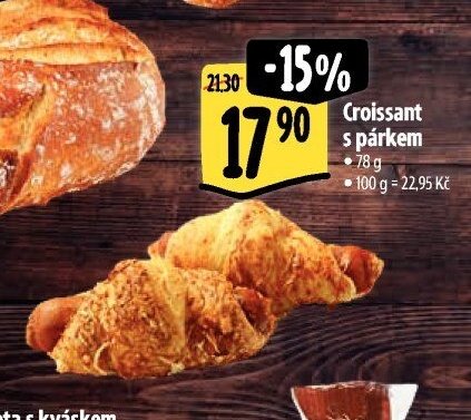 Croissant s párkem