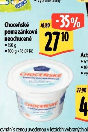 Choceňské pomazánkové neochucené