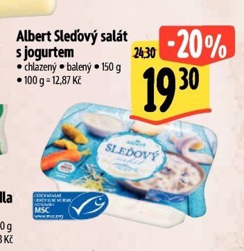 Albert Sledový salát s jogurtem
