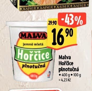 Malva Hořčice plnotučná