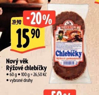 Nový věk Rýžové chlebíčky