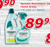 Dezinfekční čističe Sanytol