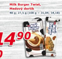 Dortík medový Milk Burger Eti