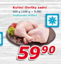 Kuřecí čtvrtky mražené Vodňanské kuře