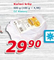 Kuřecí krky mražené DZ Klatovy