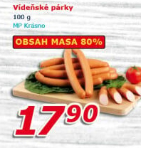 Párky vídeňské Krásno